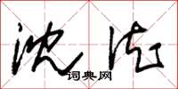 朱锡荣沈德草书怎么写