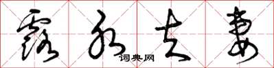 曾庆福露水夫妻草书怎么写
