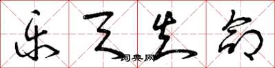曾庆福乐天知命草书怎么写