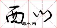曾庆福西门草书怎么写
