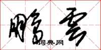 朱锡荣鹏云草书怎么写