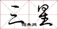 曾庆福三星草书怎么写