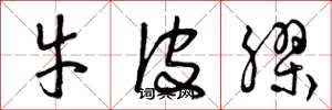 曾庆福牛皮胶草书怎么写