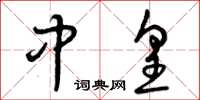 曾庆福中皇草书怎么写
