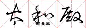 曾庆福太和殿草书怎么写