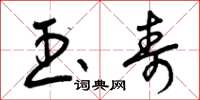 曾庆福玉寿草书怎么写