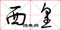 曾庆福西皇草书怎么写