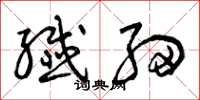 曾庆福纤细草书怎么写