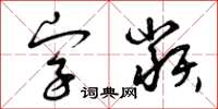 曾庆福字类草书怎么写