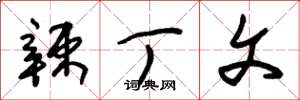 朱锡荣辣丁文草书怎么写