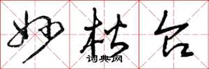 曾庆福妙楷台草书怎么写