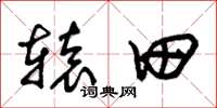 朱锡荣辕田草书怎么写