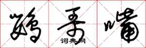 朱锡荣鹦哥嘴草书怎么写