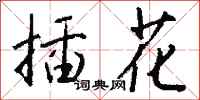 钱沛云插花行书怎么写
