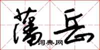 朱锡荣藩岳草书怎么写