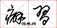 朱锡荣癖习草书怎么写