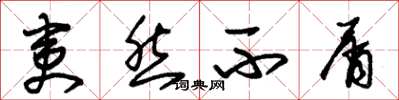 朱锡荣夷然不屑草书怎么写