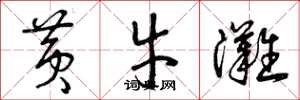 曾庆福黄牛滩草书怎么写