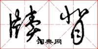 曾庆福牍背草书怎么写