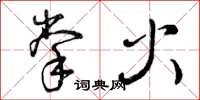 曾庆福掌火草书怎么写
