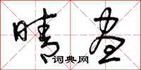 曾庆福晴昼草书怎么写