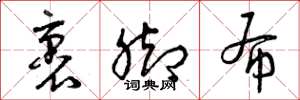 曾庆福裹脚布草书怎么写