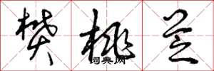 曾庆福樊桃芝草书怎么写