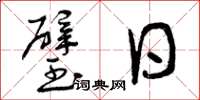 曾庆福璧日草书怎么写