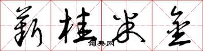 曾庆福薪桂米金草书怎么写