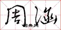 曾庆福周涵草书怎么写