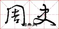 曾庆福周史草书怎么写