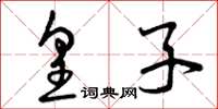 曾庆福皇子草书怎么写