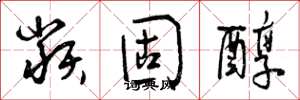曾庆福类固醇草书怎么写