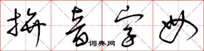 曾庆福拼音字母草书怎么写