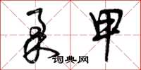 曾庆福柔甲草书怎么写