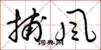 曾庆福捕风草书怎么写