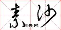 曾庆福素沙草书怎么写