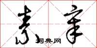 曾庆福素章草书怎么写