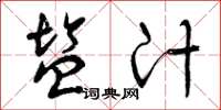 曾庆福盐汁草书怎么写