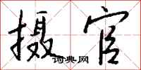 钱沛云摄官行书怎么写