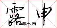 钱沛云露申行书怎么写