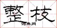 柯春海整枝隶书怎么写