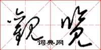 梁锦英观览草书怎么写