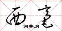 梁锦英西亳草书怎么写