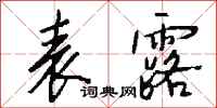 钱沛云表露行书怎么写