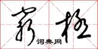 梁锦英穷极草书怎么写