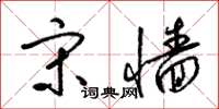 梁锦英宋墙草书怎么写