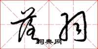梁锦英落羽草书怎么写