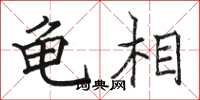 骆恒光龟相楷书怎么写