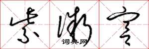 梁锦英紫微宫草书怎么写